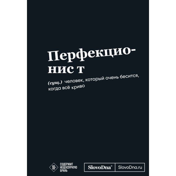 Мотивационный блокнот SlovoDna. Перфекционист. Кирилл Караваев