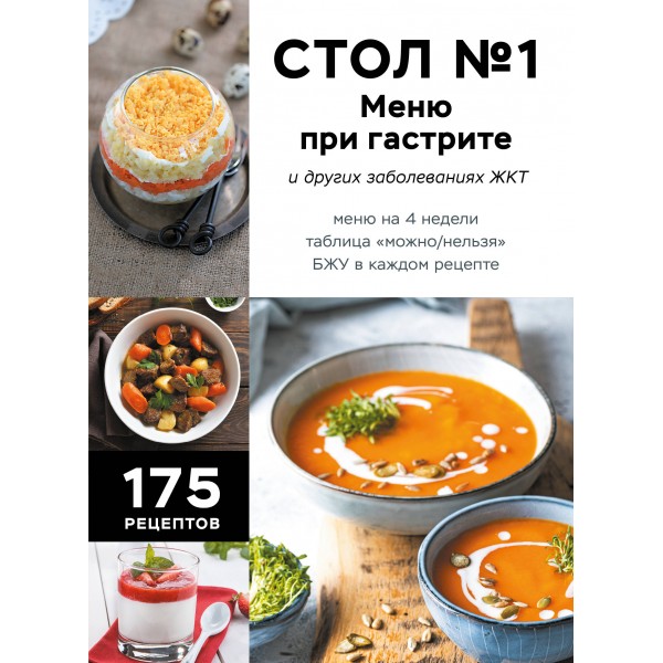 Стол №1. Меню при гастрите и других заболеваниях ЖКТ.