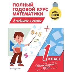 Полный годовой курс математики в таблицах и схемах: 1 класс