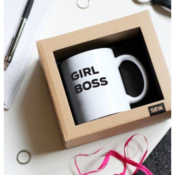 Дизайнерская кружка Girl boss. 